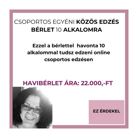 CSOPORTOS online edzés havibérlet 10 alkalomra